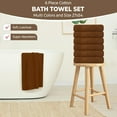 thumbnail image 2 of Pack of 6 Bath Towels 27 x 54 Inches, 100% Cotton, Larger & Lighter Weight, Quicker to Dry, Super Soft and Absorbent, Perfect for Bathroom (Brown, Pack of 6 (27''x54'')), 2 of 6