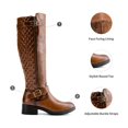 thumbnail image 3 of Bota DREAM PAIRS Altura Rodilla Tacón Grueso con Hebilla, 3 of 8