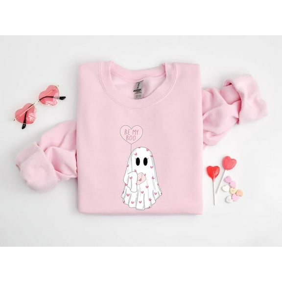 Be My Boo Sweatshirt, Ghost Sweater, Valentines Day Hoodie, XOXO Sweatshirt, Women Valentines Day Sweatshirt, Heart Sweatshirt