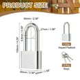 thumbnail image 2 of Uxcell Keyed Padlock Wide Body Steel Pin Tumbler Marine Padlocks Keyed Different for Outdoor Use 2.4" (109mm), 2 of 7