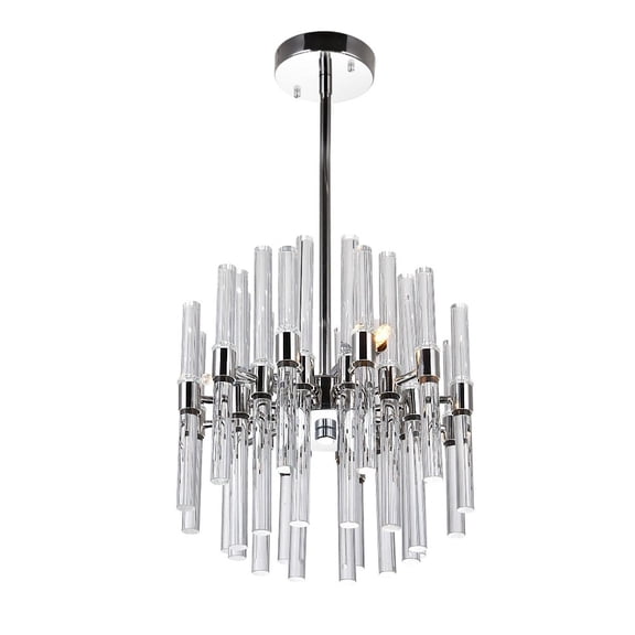 CWI Lighting Miroir 3 Light Transitional Metal Mini Chandelier in Nickel