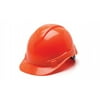 1PACK Pyramex Safety Products Ridgeline Hard Hat - Hi Vis Orange-Ridgeline Cap Style 4 Pt Ratchet Suspension