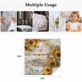 thumbnail image 5 of Farmhouse Sunflower Cloth Napkins, Vintage Daisy Butterflies Rustic Wood Washable and Reusable Dinner Napkins Set of 6, Table Napkin for Kitchen Party Birthday Wedding Hotel Housewarming 20"x20", 5 of 9