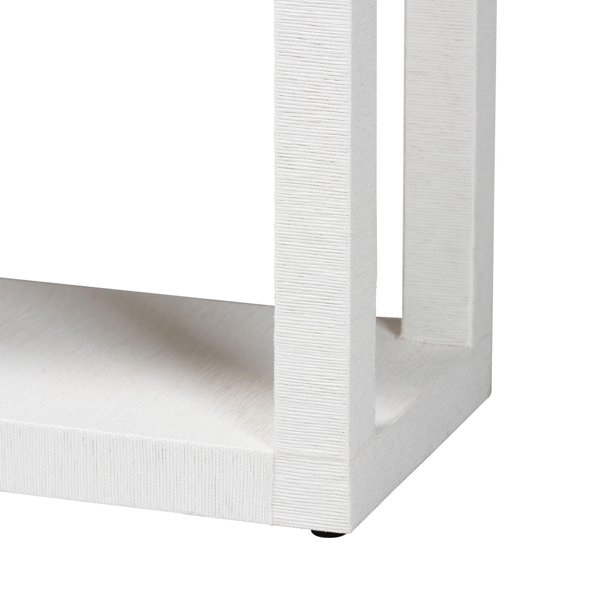 bali & pari Oaklynn Modern Luxe Bookshelf, 3-Tier, White