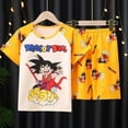 thumbnail image 1 of Conjunto de ropa de verano de Pokémon Pikachu para niños y niñas, camiseta de manga corta, pantalones cortos, chándal deportivo, conjuntos de pijamas qym unisex, 1 of 2