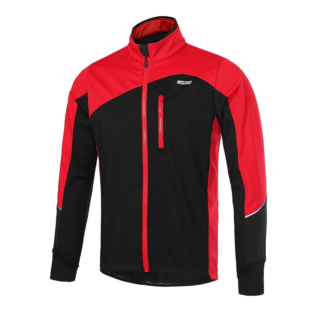Arsuxeo Men Cycling Jacket Windproof Breathable Long Sleeve Bicycle