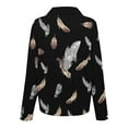 thumbnail image 5 of WZXFASHION Blouses à Manches Retroussables Col en V pour Femmes 50 % de Réduction, 5 of 5