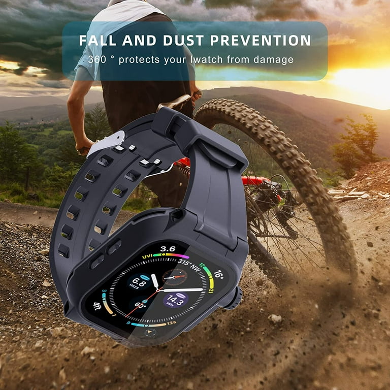 45mm Apple Watch Series 7 8 Waterproof Case Shockproof Impact Resistant Case with Bulit in Screen Protector and Soft Strap Bands for Apple Watch Series 7 8 45MM Walmart