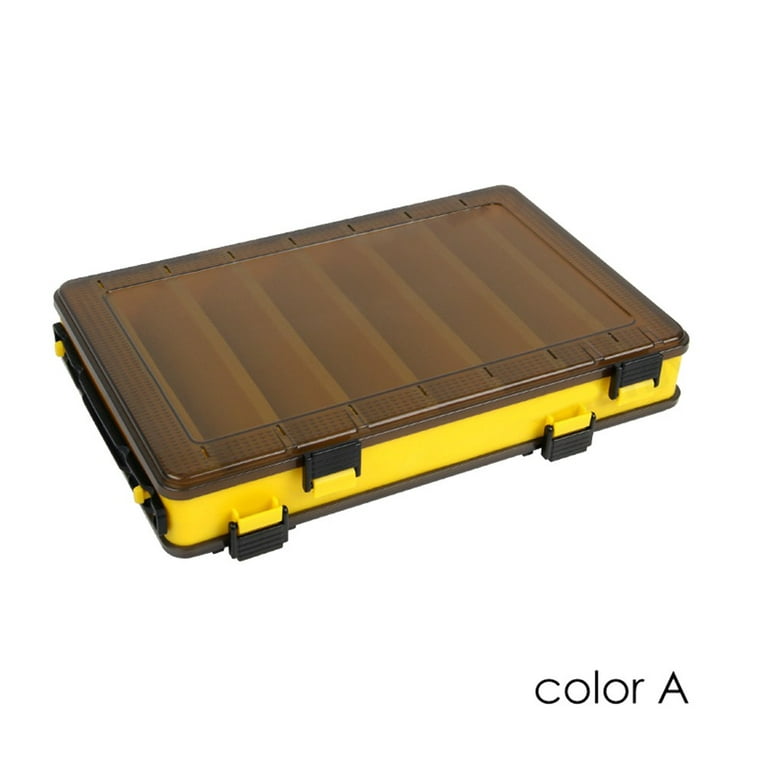 Double Sided 14 Compartments Fishing Tackle Boxes Fishing Lure Box