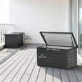thumbnail image 3 of Outsunny Large Deck Box with Lock for Pool Toys Garden Tools Grey, 3 of 10