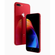 Restored Apple iPhone 8 Plus A1864 (Fully Unlocked) 64GB Red w/ Wireless Earbuds (Refurbished)