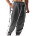 thumbnail image 2 of Men Jogger Pants Sides Buttons Workout Trousers Casual Sweatpants, 2 of 5