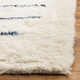 thumbnail image 4 of SAFAVIEH Kenya Siomha Striped Plush Wool Area Rug, Ivory/Navy, 9' x 12', 4 of 10