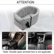 thumbnail image 5 of Asiento de coche para perros estilo a cuadros, correas ajustables para cachorros de tamaño mediano y pequeño, asiento para gatos, mascotas, cama de viaje con parte inferior antideslizante suave, negro y blanco Unique Bargains fundas para asientos de auto, 5 of 8