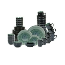 56-Piece Ceramic Cutlery Set - Serves 8 - Microwave and dishwasher available,Blue