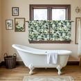 thumbnail image 4 of Blueberry Botanical Tier Curtains 24 Inch Length, Spring Leaves Branches Farmhouse Cafe Short Curtains for Bathroom Over Sink, Small Kitchen Curtain Light Filtering Tiered Drapes 2 Panels 27.5"Wx24"L, 4 of 8
