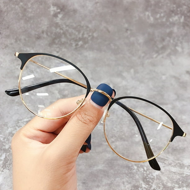 lentes redondos anti radiacion de metal reemplazables para mujeres y hombres Gao Jiahui unisex Bodega Aurrera en linea