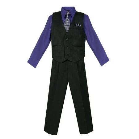 

Avery Hill Boys 4 Piece Pinstripe Vest Set (Toddler Little Boys Big Boys)