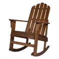 thumbnail image 3 of Shine Company Traditional Cedar Wood Adirondack Porch Rocker in Brown, 3 of 6