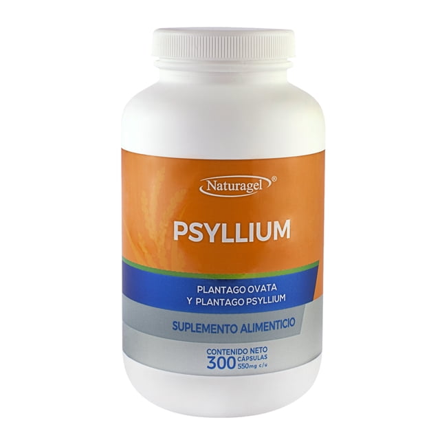 Psyllium Plantago y Psyllium Ovata | 300 Cápsulas de 550 mg | NATURAGEL