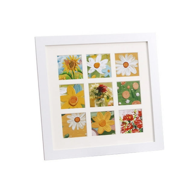 LCXmlly Picture Frame 1 Set Painting Frame Not Easily Deformed Sturdy Square 4/9 Grids Picture Display Stands Home Supply Picture Frame