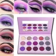thumbnail image 3 of Paleta de sombras de ojos HUOGUO Maquillaje con purpurina brillante de 15 colores, 3 of 5