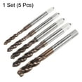 thumbnail image 3 of Uxcell 5pieces Metric Spiral Flute Taps Set M3 M4 M5 M6 M8 M35 HSS Machine Drilling, Bronze, 3 of 6