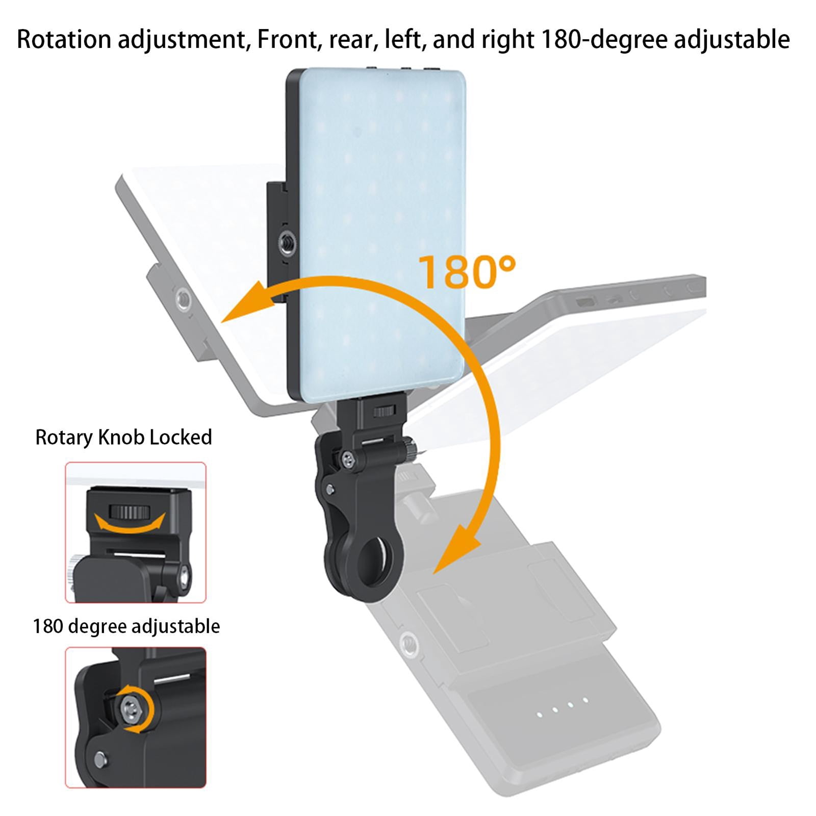 Selfie Light, 84 LED Ring Light With Adjusted 3 Light Modes, Rechargeable Phone Light Clip, For - View #5