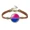 Bisexual, variant on Unisex Alloy 20mm Vintage Cool Colorful Stripes Round Genderfluid Flag Handmade Braided LGBT Pride Adjustable Brown Bracelet 8.26"