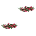 thumbnail image 2 of Billuyoard Planta de flores artificiales Plantas de rosas de vid falsas Rosa colgante decorativa para fiesta Balcón Jardín Restaurante Balcón Type2 NO2, 2 of 6