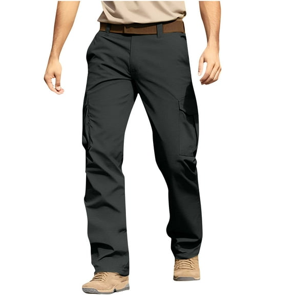 Pitauce Mens Cargo Work Pants Waterproof Tactical Pants with Multi Pockets Outdoor Hiking Woking Construction Pants