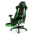thumbnail image 1 of Gymax High Back Gaming Chair Adjustable Office Computer Task Chair w/Footrest Green, 1 of 10
