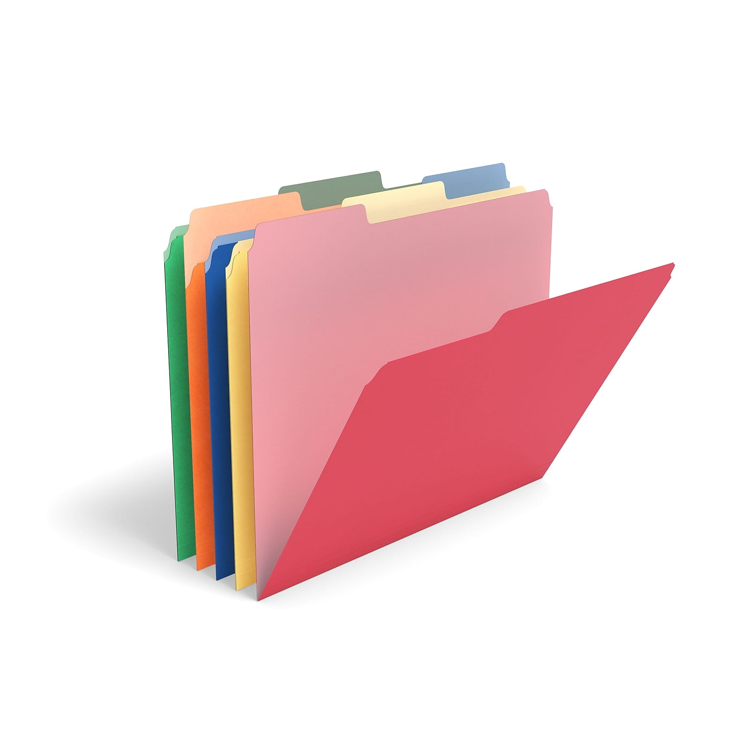 Staples Heavyweight File Folders 1/3-Cut Tab Letter Size Assorted Colors 50/Box (ST18363-CC) 810351