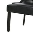 thumbnail image 5 of GDF Studio Maggie Contemporary Tufted Dining Chairs, Set of 4, Midnight Black Faux Leather and Dark Brown, 5 of 6