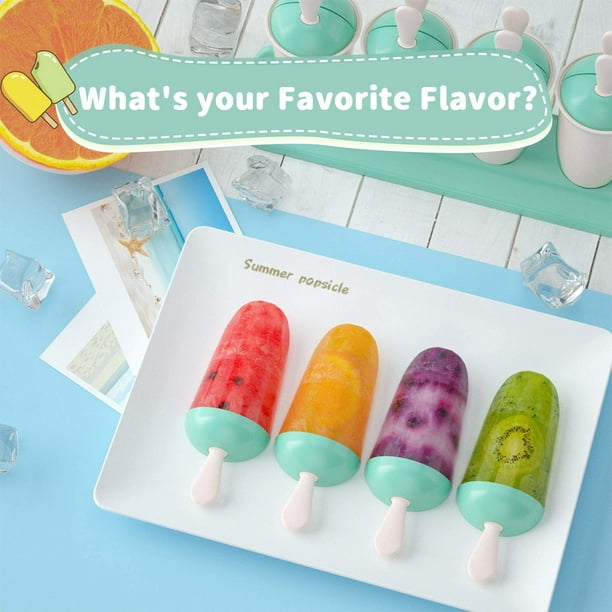 Popsicle Molds 8 Packs Rabbit Ear Ice Pop Makers Reusable Easy Release Ice Pop Mold Food Grade Material BPA Free Ice Cream Mold Homemade Popcycles