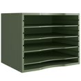 5 Tier Bamboo Desktop Organizer with Adjustable Shelves, Paper and Mail ...