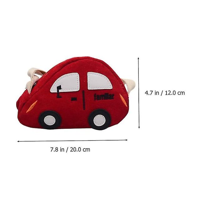 Bolso Bandolera Liwang para Niños Pequeños Minibolso Mensajero con Dibujos Animados de Coches Rojo