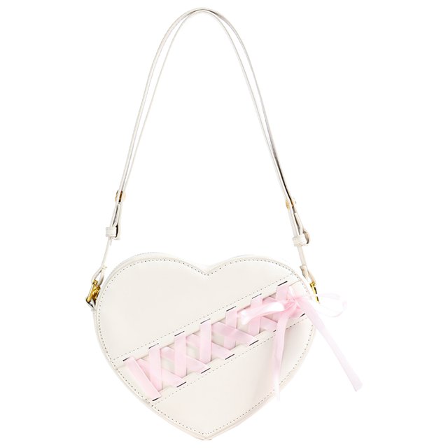 Bolso Hombro Bandolera Cinta en Forma Corazón para Mujeres Y Niñas