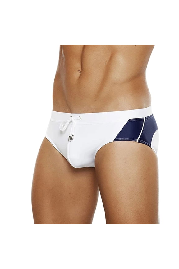 Mens Speedo Swim Briefs Male Summer Cool Sports Quick Dry Colorful Star Print Fit Beach Shorts Triangle Fashion Sexy Swimming Trunks(WH2,XXL)