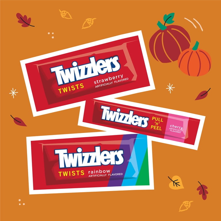 Twizzlers, Assorted Fruit Flavored Chewy Candy, Bag 25.3 oz, 60