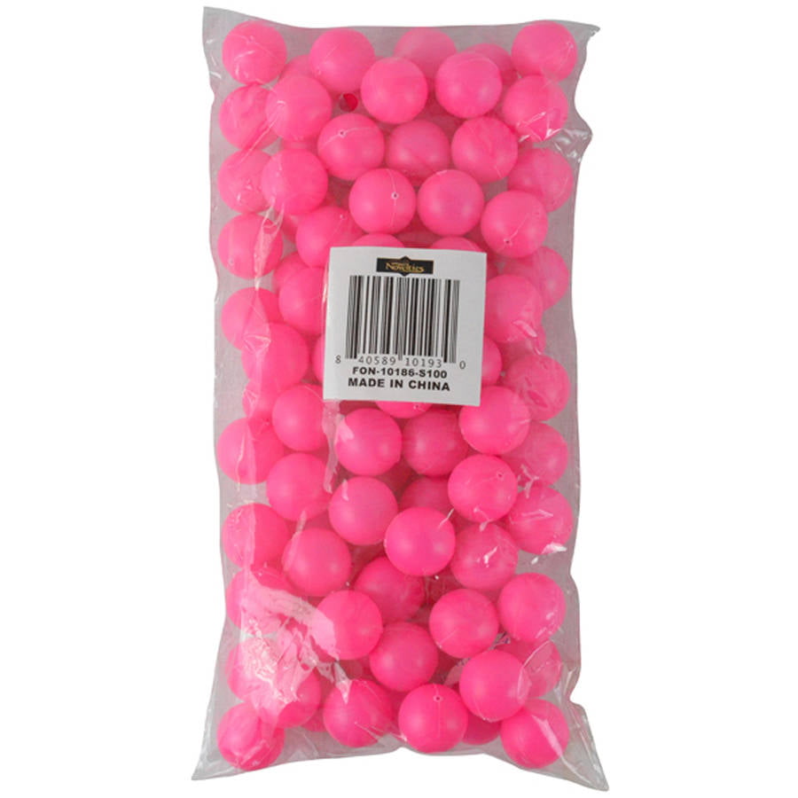 Table Tennis 19mm Beer Pong Round Pink Balls 3/4 Mini Ping Pong 100pk 