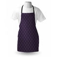 thumbnail image 3 of Geometric Apron Pinwheel Design with Dark Color Palette Abstract Pattern Winter Motifs, Unisex Kitchen Bib Apron with Adjustable Neck for Cooking Baking Gardening, Mauve Lavander Purple, by Ambesonne, 3 of 3