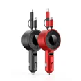 thumbnail image 3 of 3-IN-1 Car Charger Mobile Phone  Adapter For IOS/Android/Type-C USB Retractable Charging Cable 4.2A Fast Charing For Truck, 3 of 7