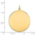 thumbnail image 2 of FJC Finejewelers 14k Yellow Gold Plain .013 Gauge Circular Engravable Disc Charm 28 x 36mm, 2 of 2