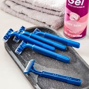 Equate 2-Blade Disposable Razors, Blue, 5 Count