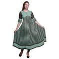 thumbnail image 1 of Bimba Classic Printed Indian Kurtis Tunic Long Anarkali Dress For Women, 1 of 5