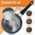 thumbnail image 4 of Open Box NutriChef 11 Piece Nonstick Diamond Pattern Cookware Set, Dark Blue, 4 of 7