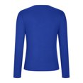 thumbnail image 5 of TKLPEHG Womens Dressy Tops V-Neck Slim Tops Casual Comfy Lightweight Long Sleeve T Shirt Fashion Solid Color Fall Tops Pullover (Blue,L), 5 of 6