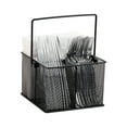 thumbnail image 5 of Mind Reader Multi-purpose Storage Caddy, Desktop Organizer, Cutlery Holder, Metal Mesh, Set of 2, Black, 5 of 11