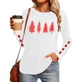 thumbnail image 7 of Hvot&aat Christmas Shirts for Women Merry Christmas Printed Pullover T-Shirt Crewneck Long Sleeve Vacation Tunics Tops, 7 of 7